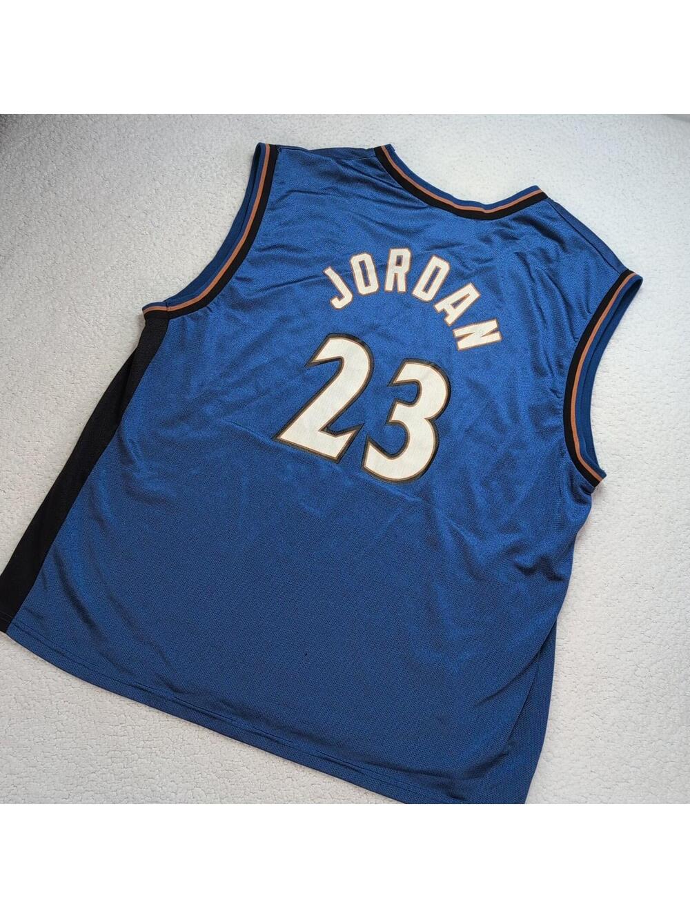 Y2K Champion Michael Jordan Washington Wizards Jersey Men's XL Blue NBA Vintage